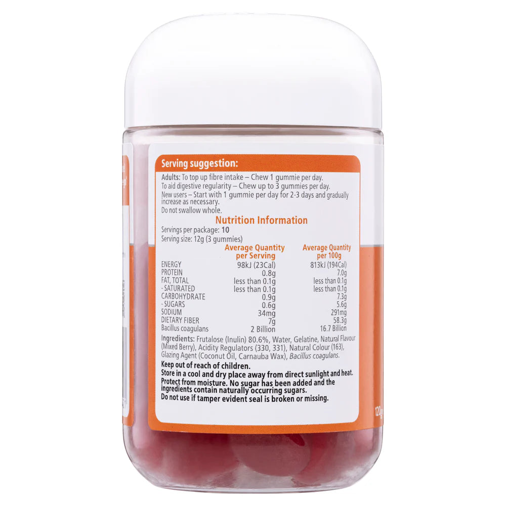 Nature's Way Digestive Fibre + Probiotic Gummies 30s