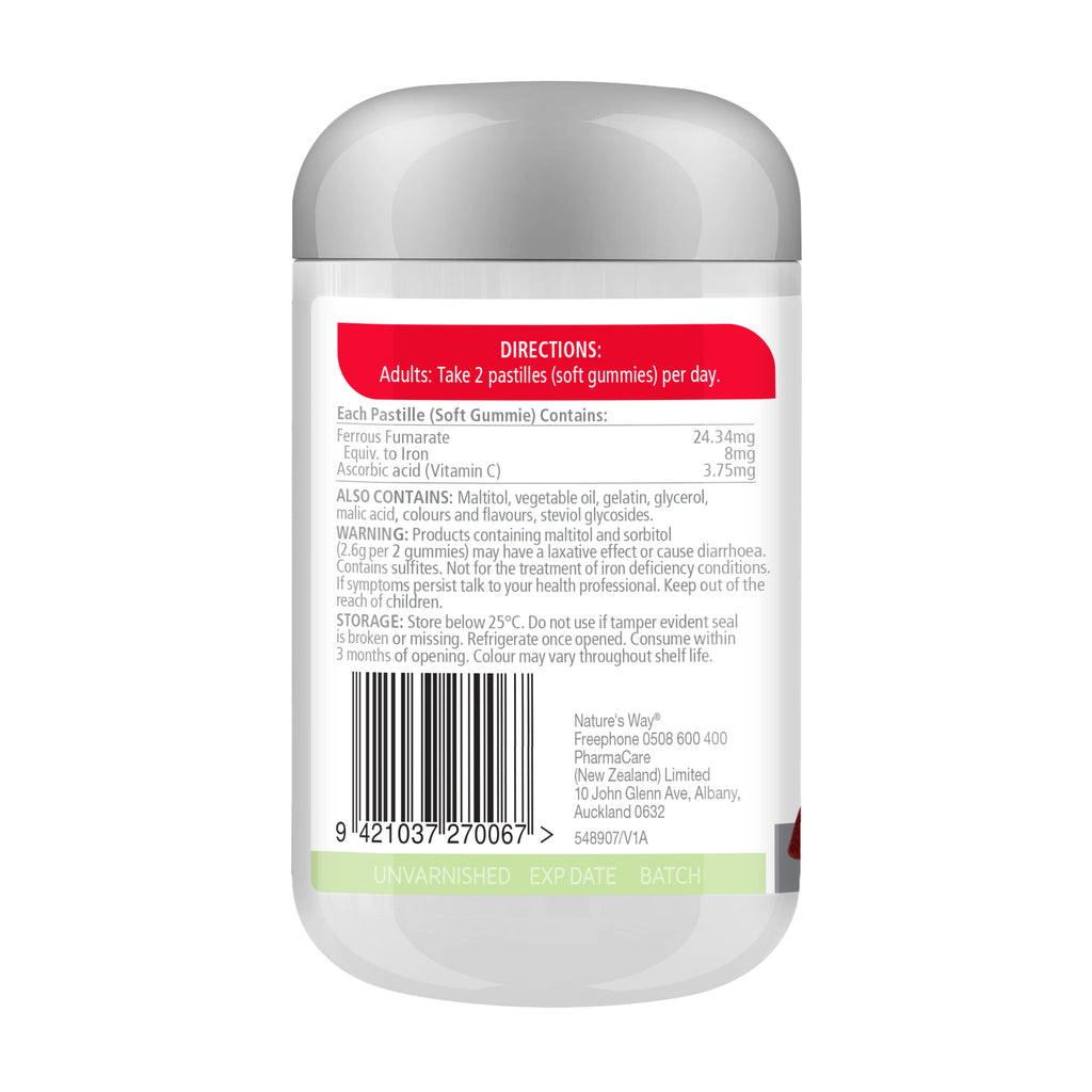 Nature's Way High Strength Adult Vita Gummies Iron 65s