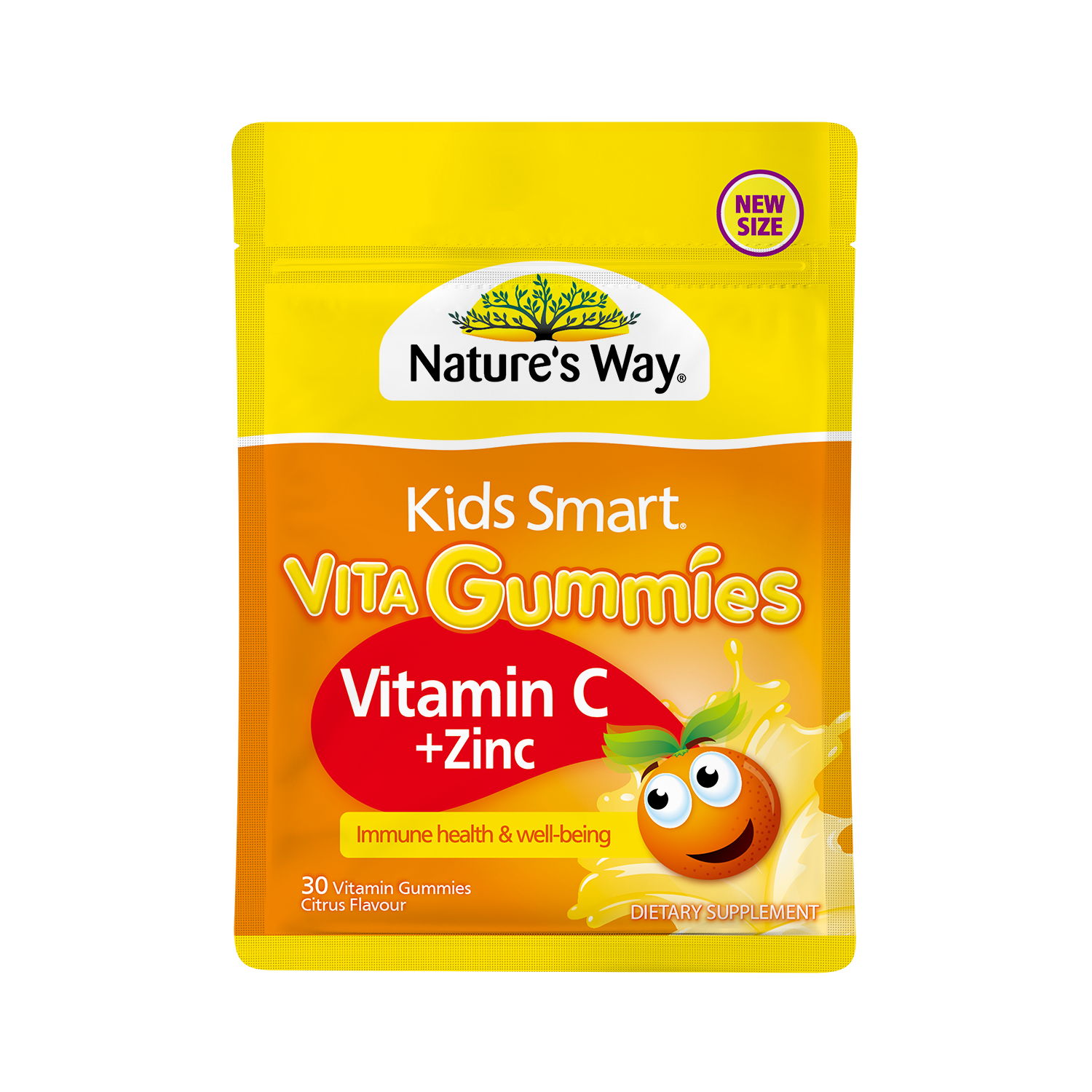 Nature's Way Kids Smart Vita Gummies Vit C + Zinc Pouch 30s