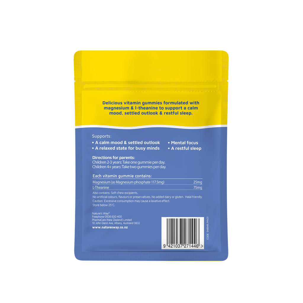 Nature's Way Kids Smart Vita Gummies Calm Pouch 25s