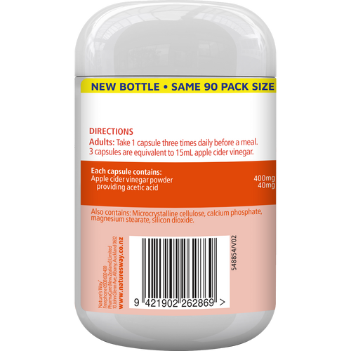 Nature's Way Apple Cider Vinegar Capsules 90s
