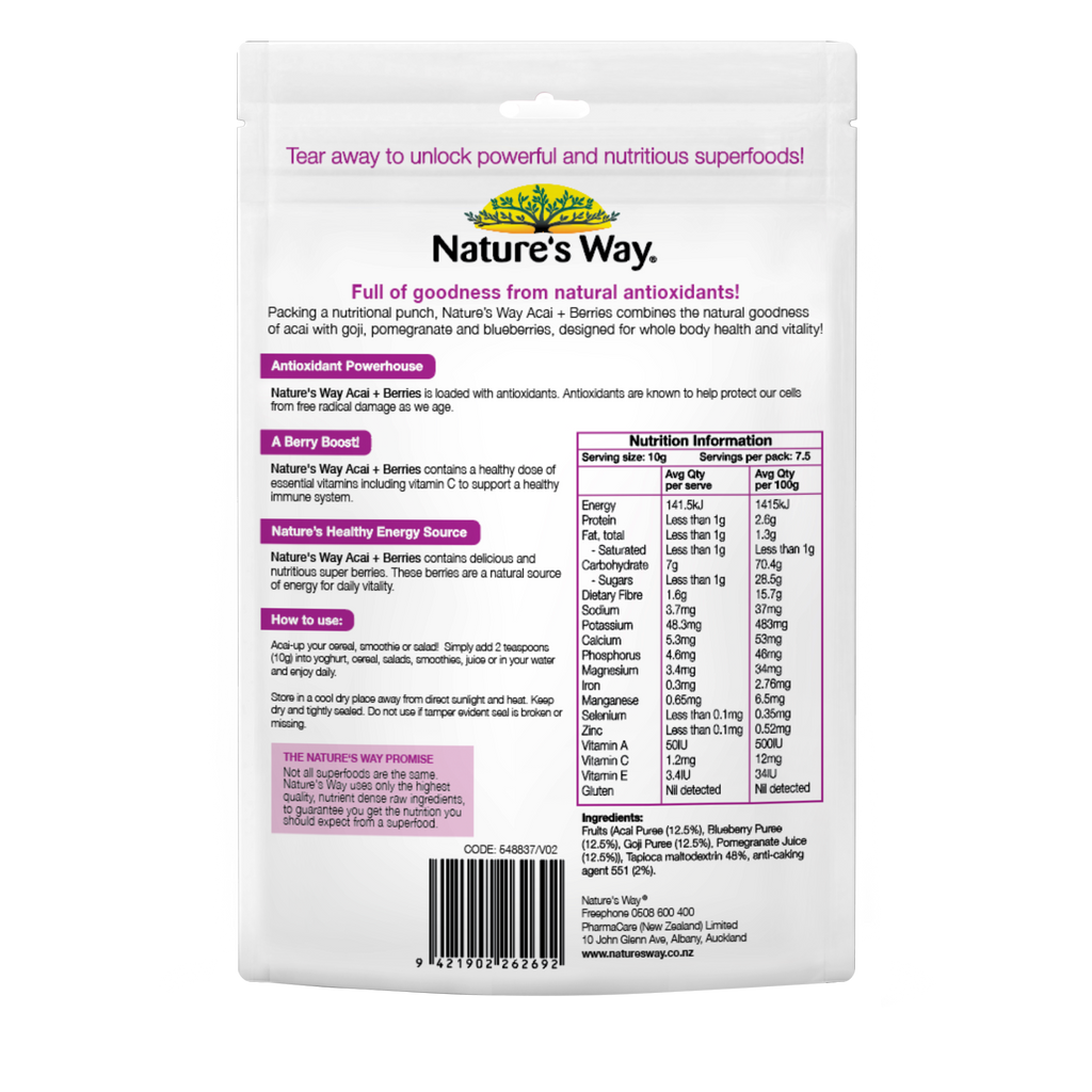 Nature's Way Acai Powder 75gm