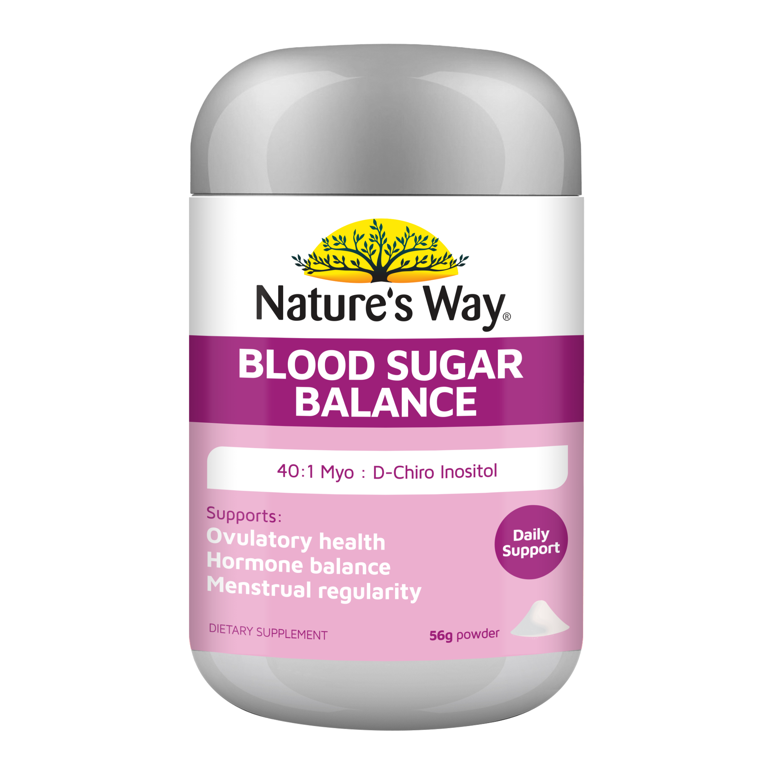 Nature's Way Blood Sugar Balance supplement container on a white background