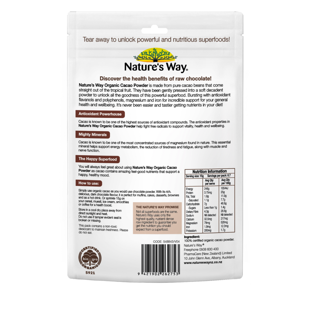 Nature's Way Cacao Powder 100g