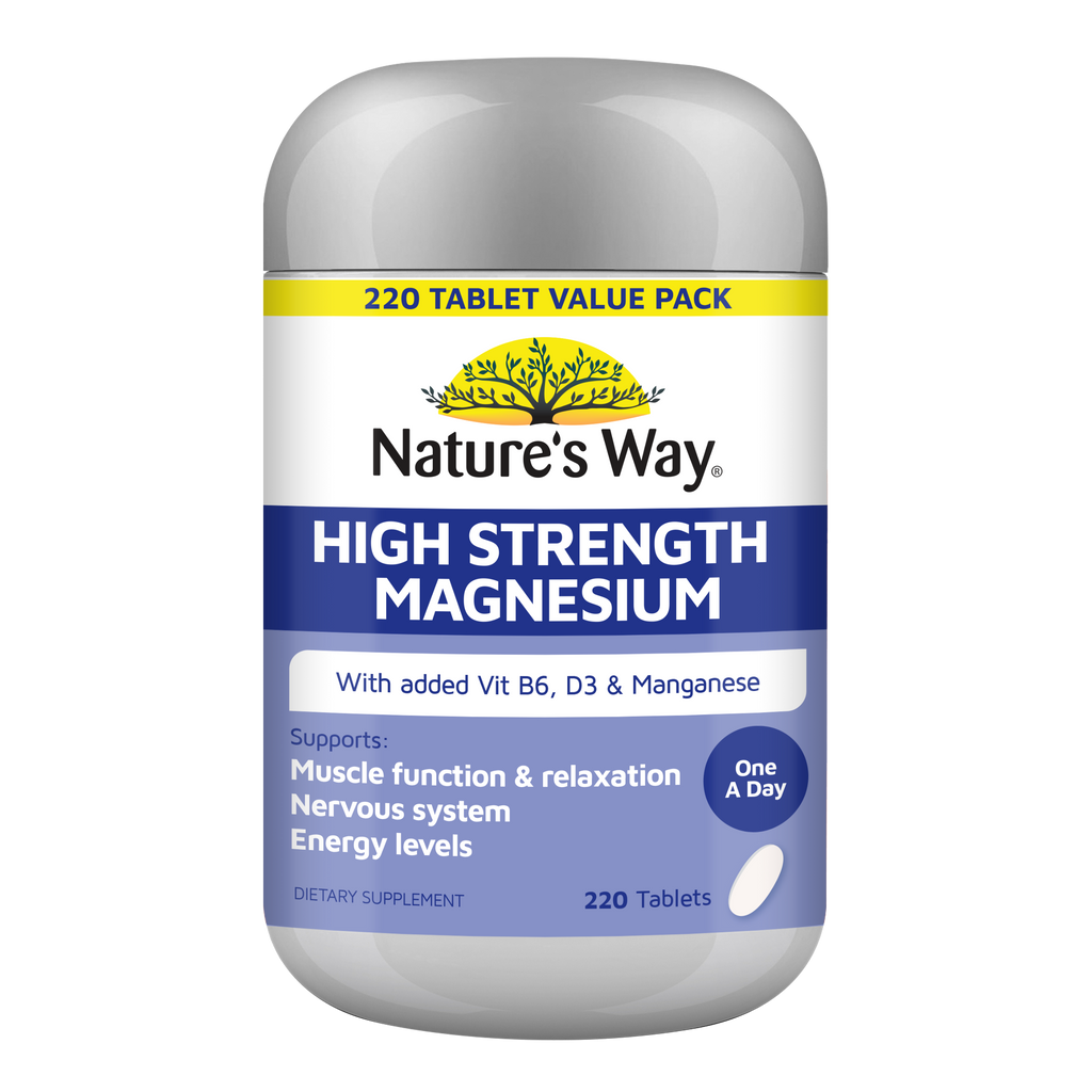 Nature's Way High Strength Magnesium Tablets 220s