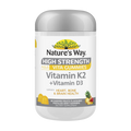 Nature's Way High Strength Adult Vita Gummies Vitamin K2 + Vitamin D3 container on a white background