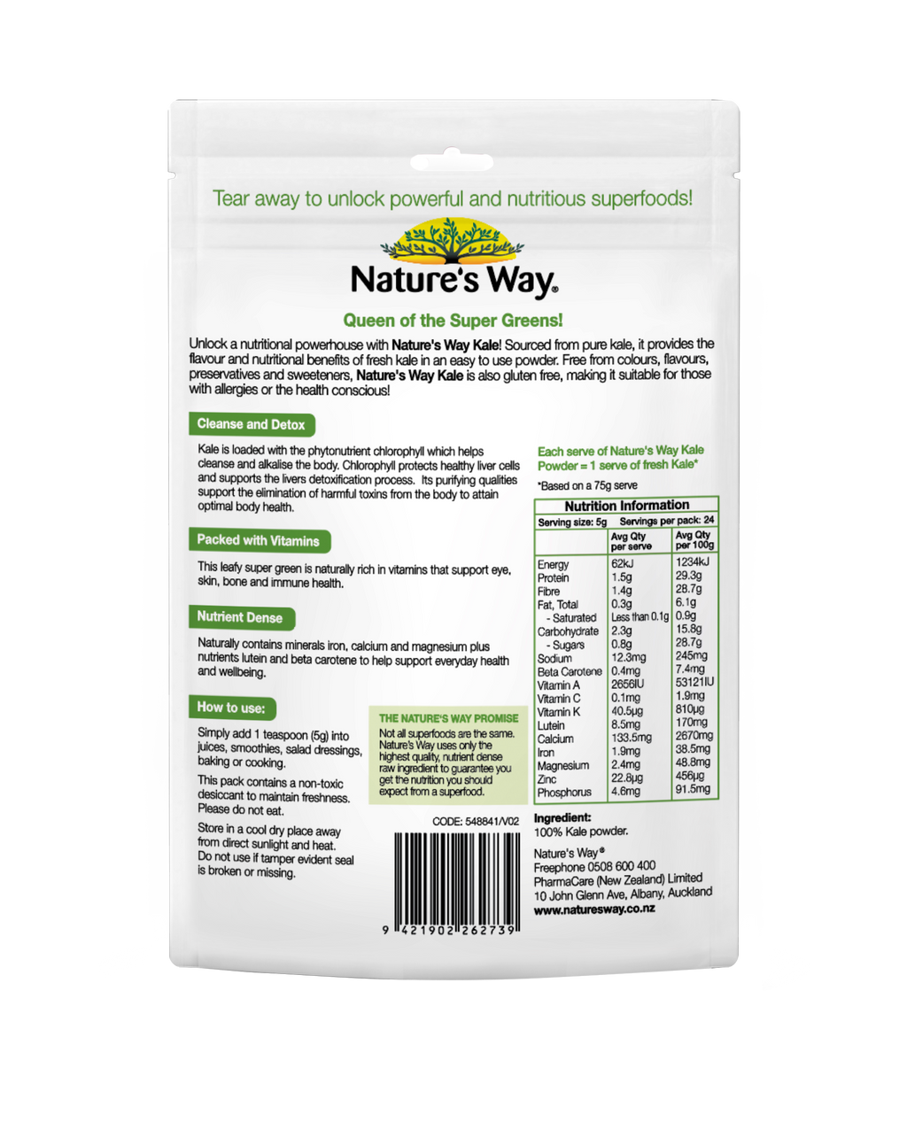 Nature's Way Kale Powder 120g
