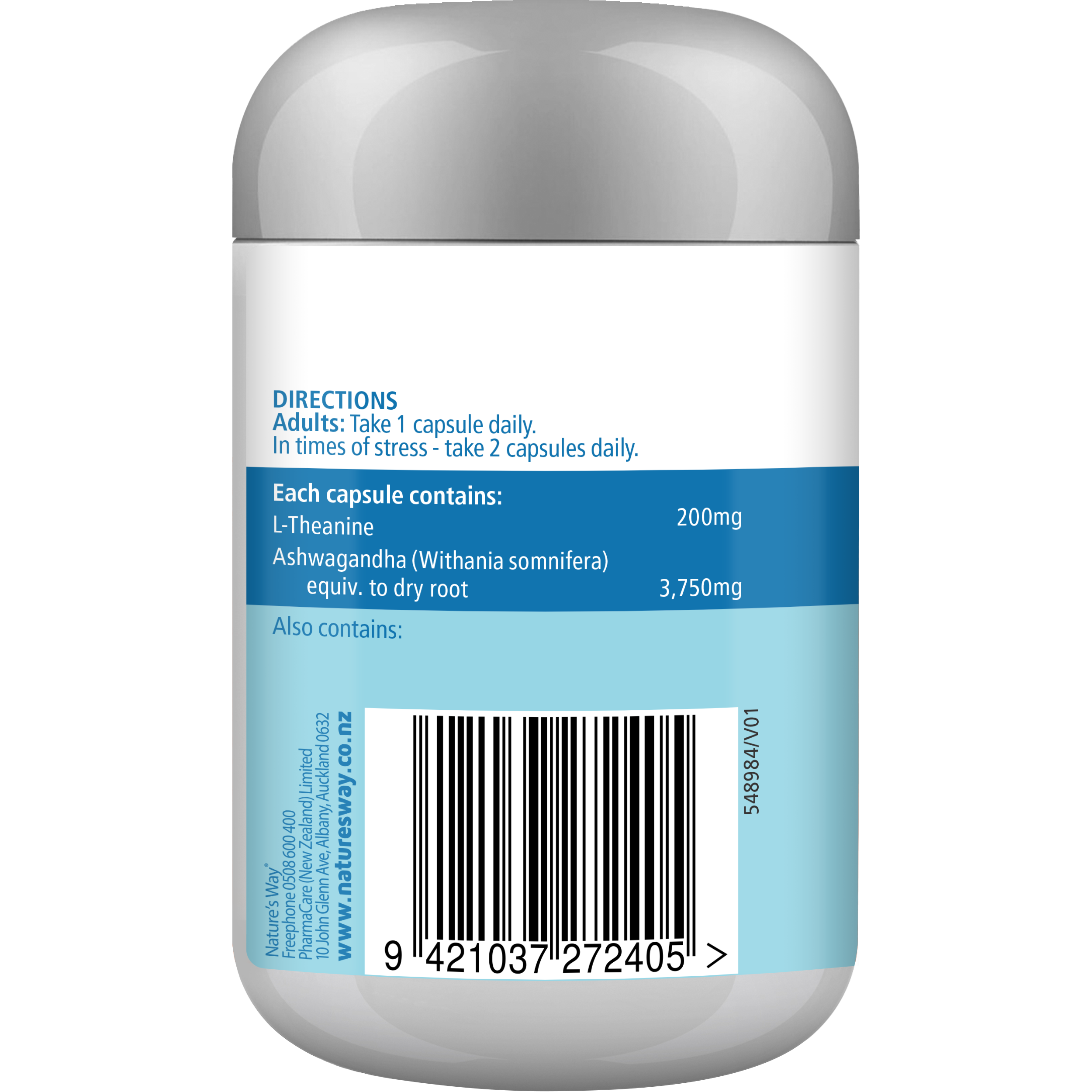 Nature's Way L-Theanine Calm + Balance Capsules 50s
