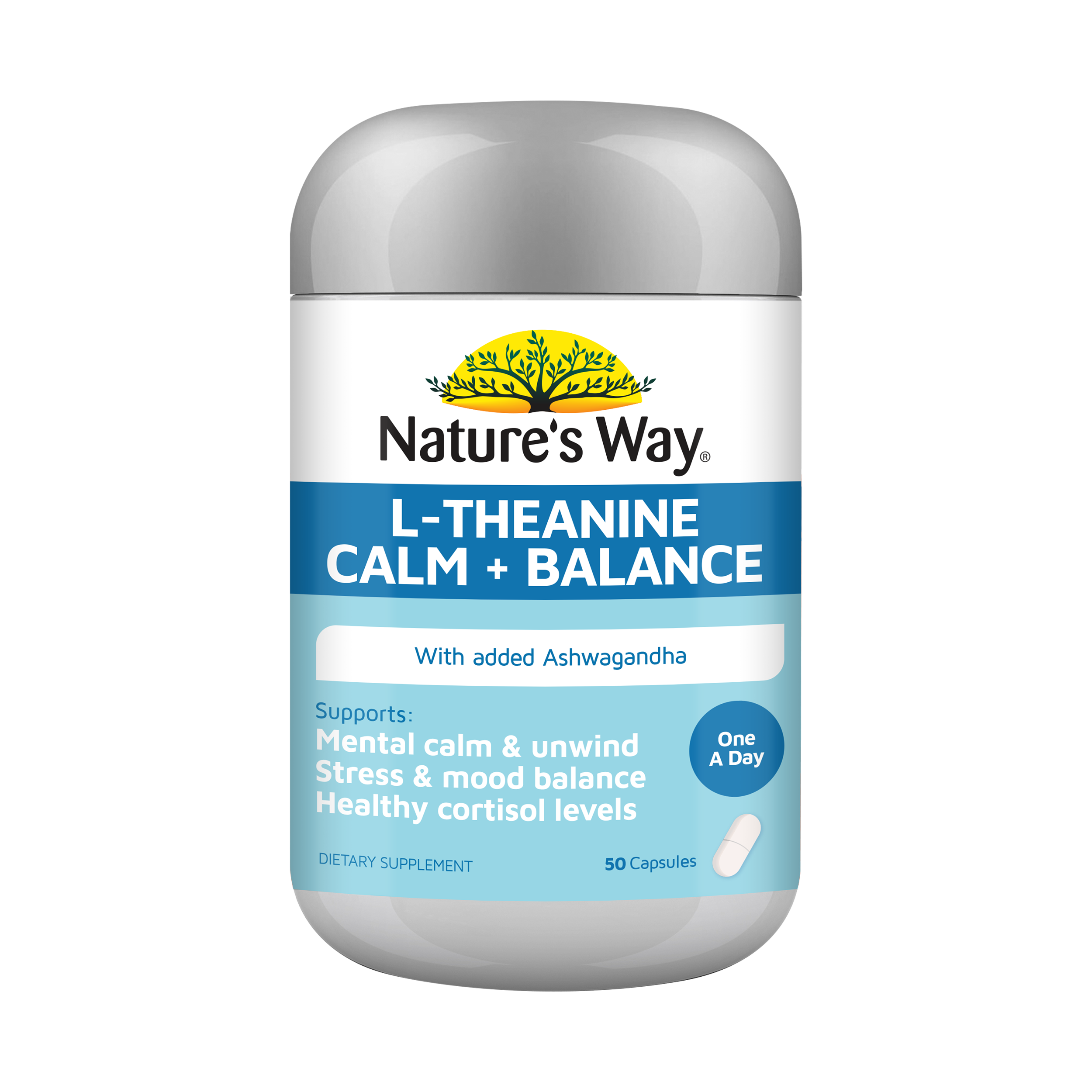 Nature's Way L-Theanine Calm + Balance Capsules 50s