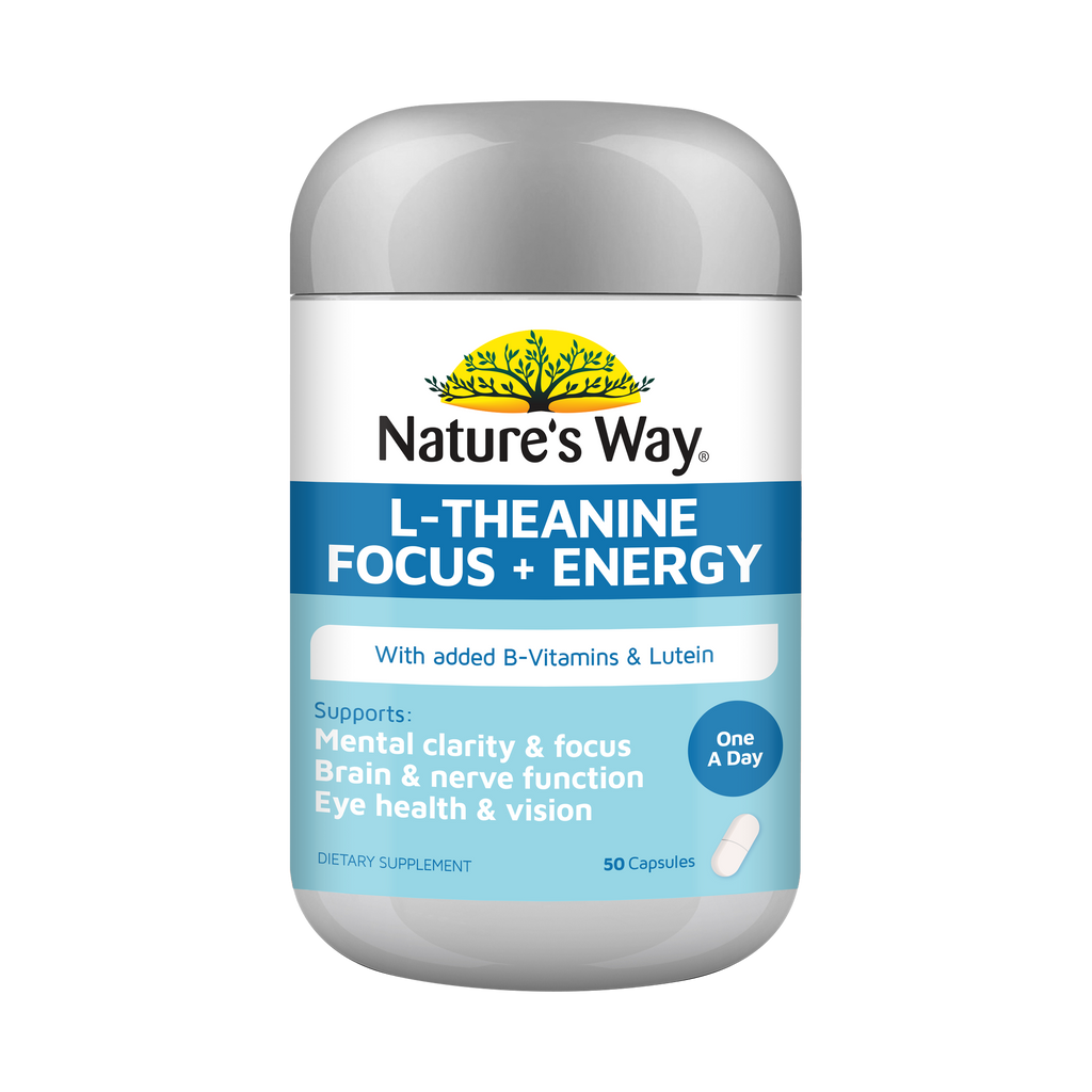 Nature's Way L-Theanine Focus + Energy Capsules 50s