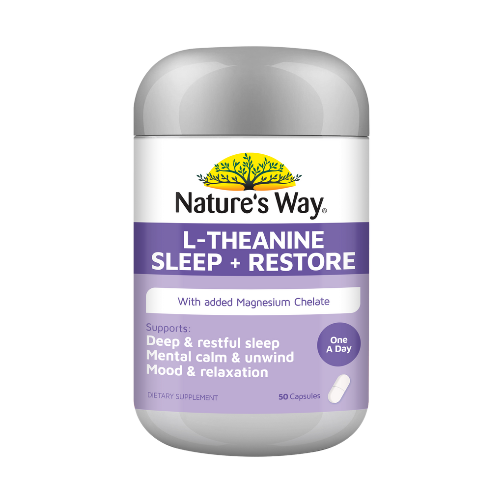 Nature's Way L-Theanine Sleep + Restore Capsules 50s