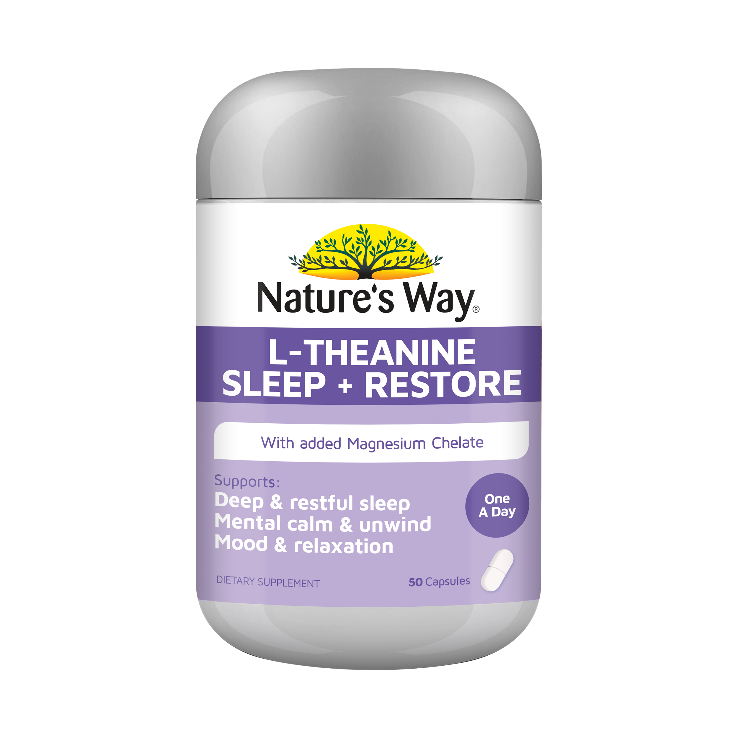 Nature's Way L-Theanine Sleep + Restore Capsules 50s