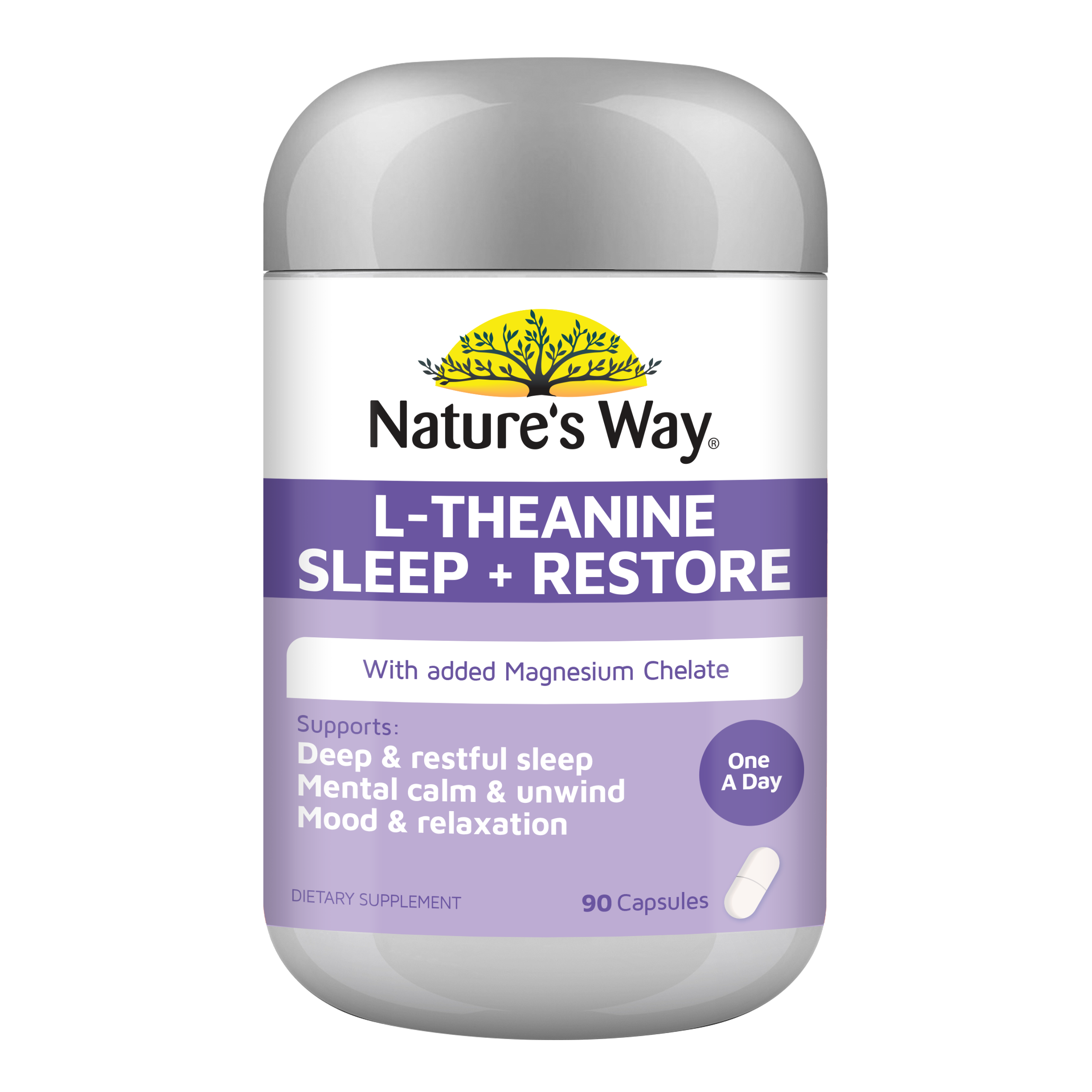 Nature's Way L-Theanine Sleep + Restore Capsules 90s