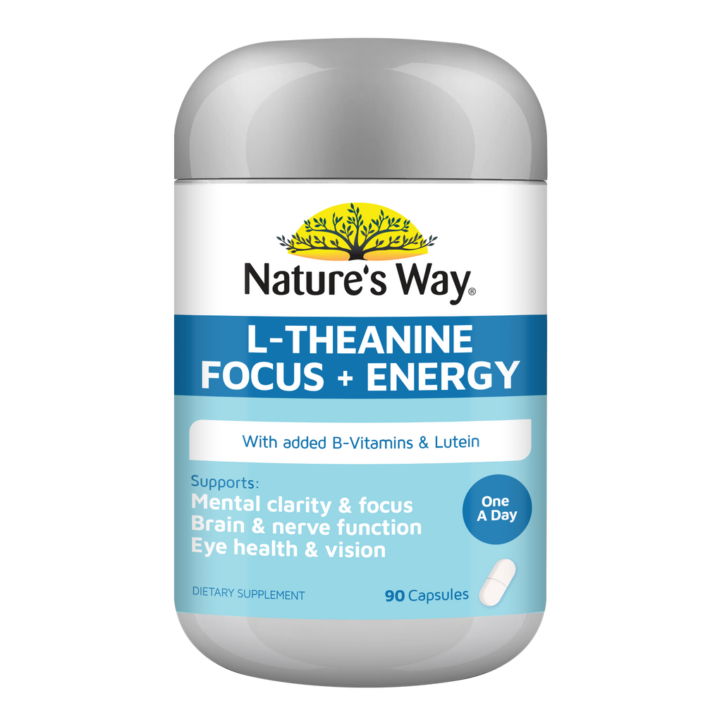 Nature's Way L-Theanine Focus + Energy Capsules 90s