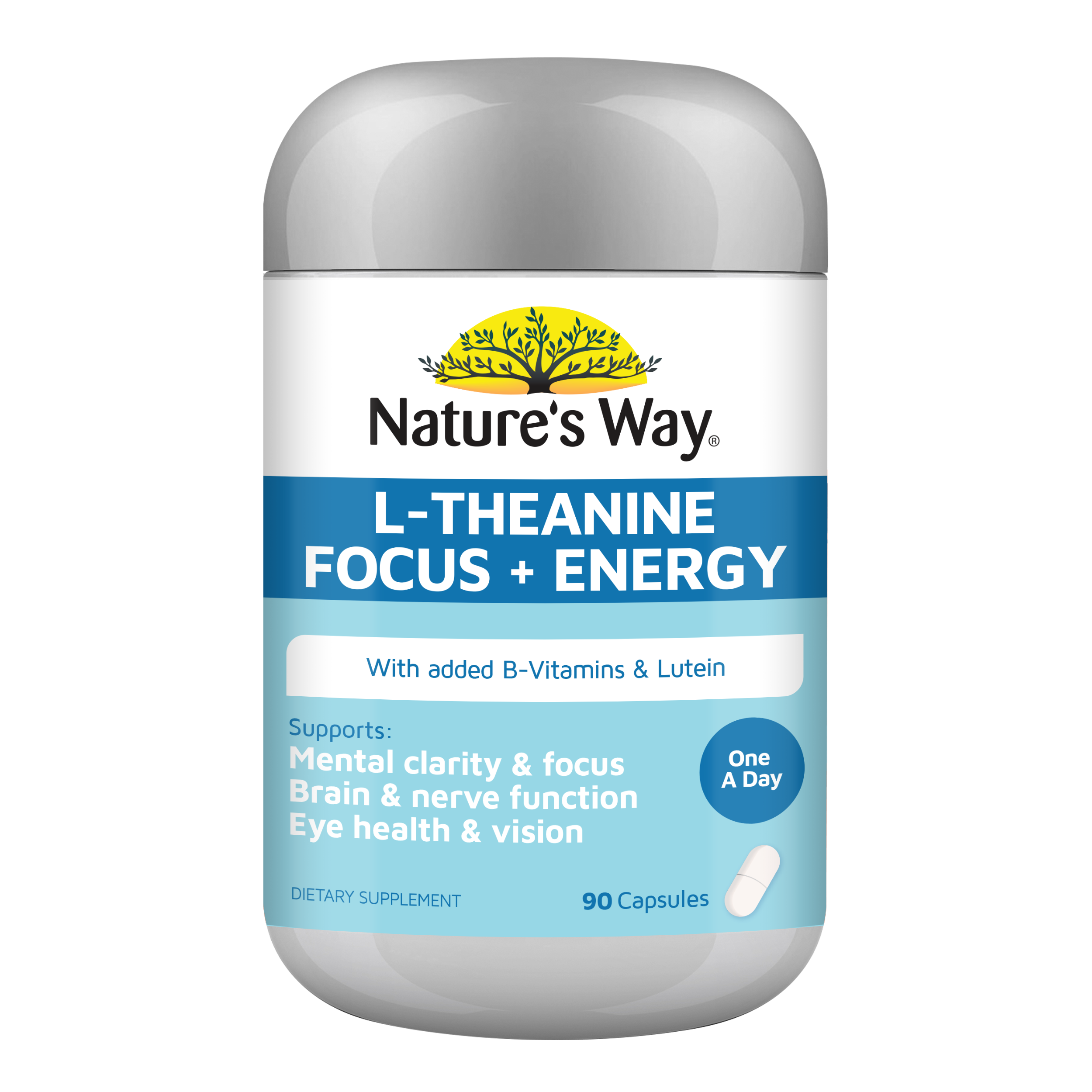 Nature's Way L-Theanine Focus + Energy Capsules 90s