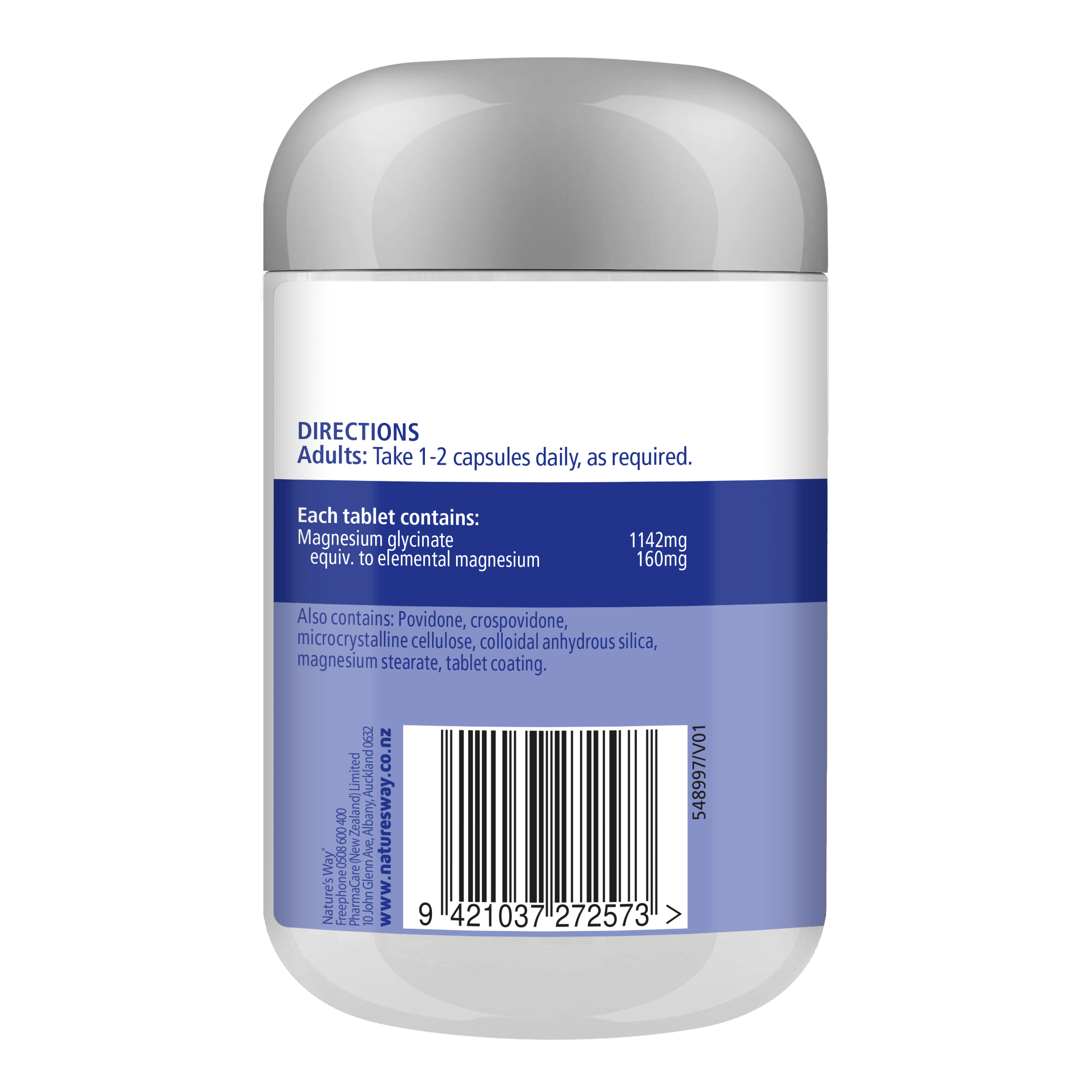 Nature's Way Magnesium Glycinate Tablets 110s