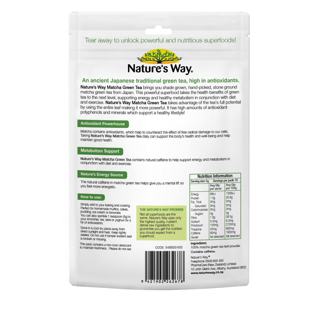 Nature's Way Matcha Green Tea Powder 50g