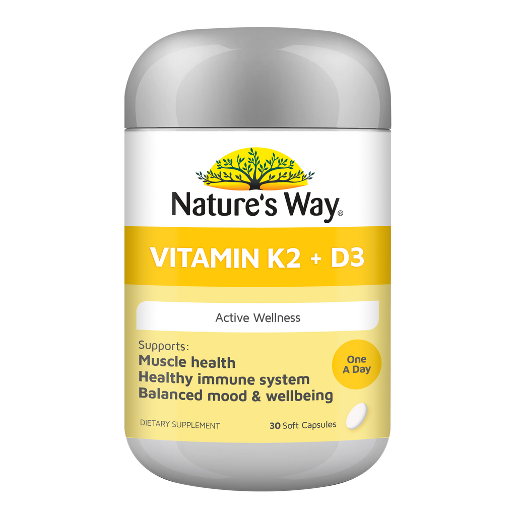Nature's Way Vitamin K2 + D3 Capsules 30s