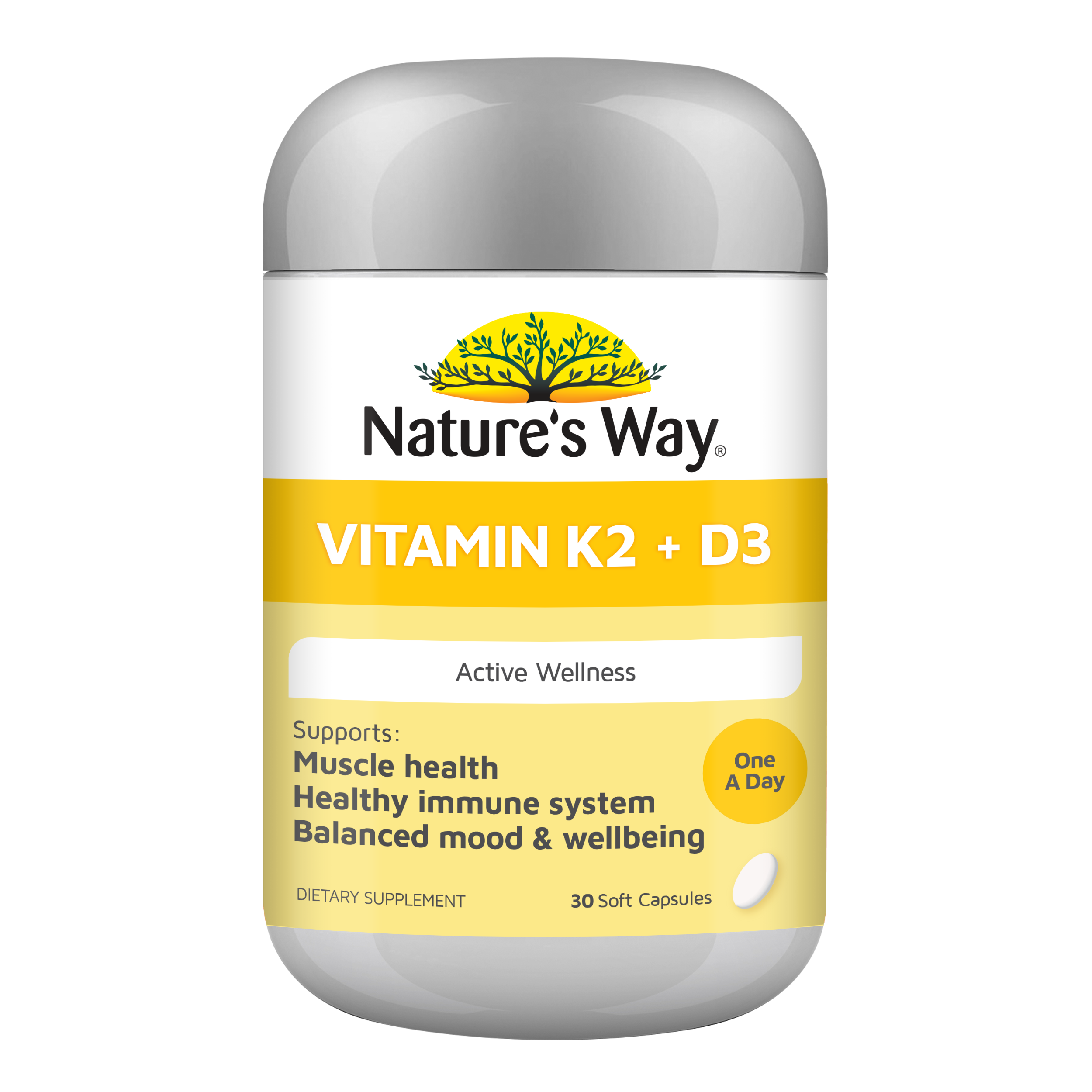 Nature's Way Vitamin K2 + D3 Capsules 30s