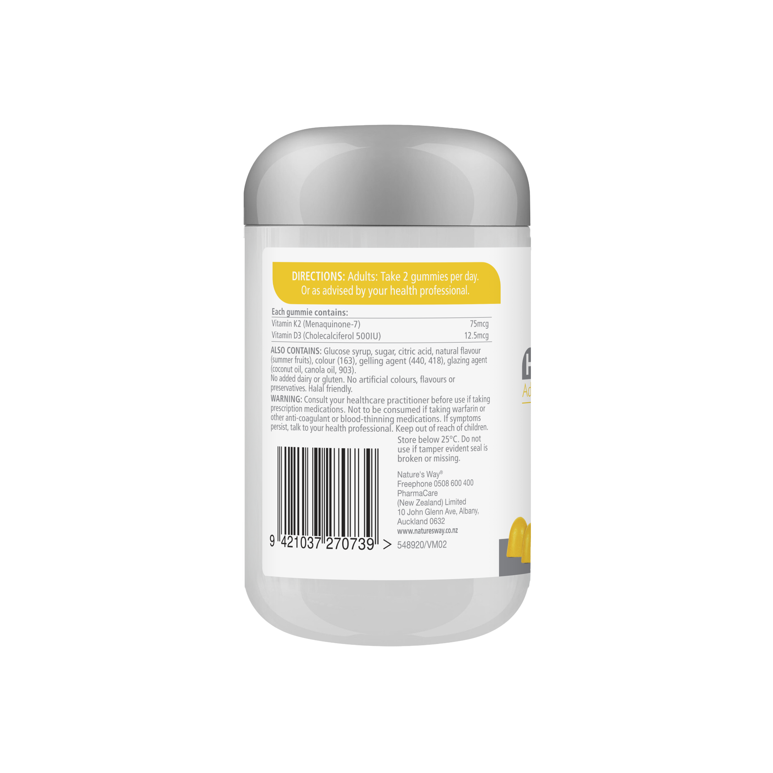Nature's Way High Strength Adult Vita Gummies Vitamin K2 + D3 60s