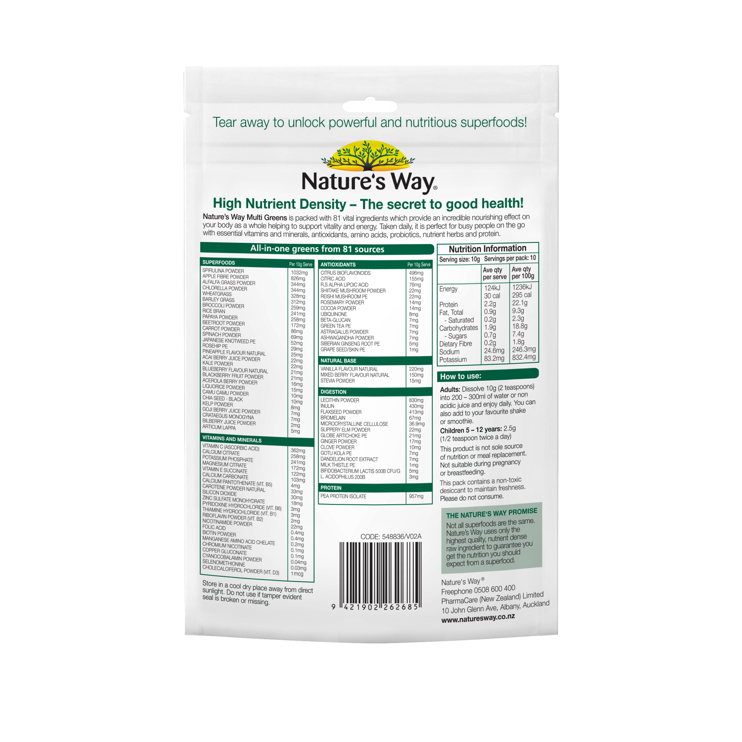 Nature's Way Multi Green Powder 100g