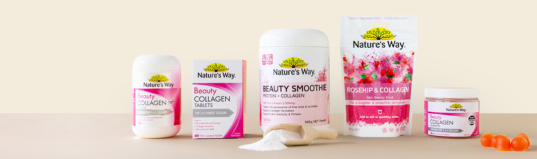Natures way beauty collagen product range